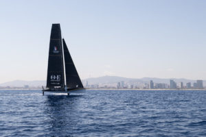 Brillante debut del AC40 del Orient Express Racing Team en las aguas de Barcelona